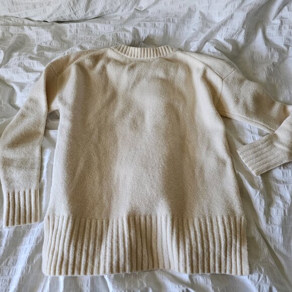 Jcrew Oversized Crewneck Merino Alpaca Supersoft Yarn - 2018 - Off-White - Sz XX - Picture 6 of 16